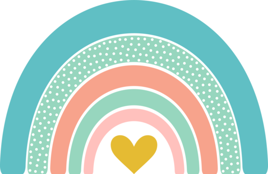 Scandinavian Cute Rainbow.