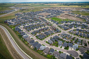 Skyward Gaze Over Rosewood, Saskatoon, Saskatchewan