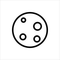 Moon icon vector. Logo illustration on white background. Flat design style.