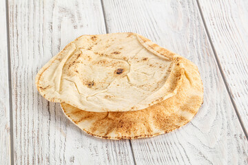 Traditional eastern round pita bread