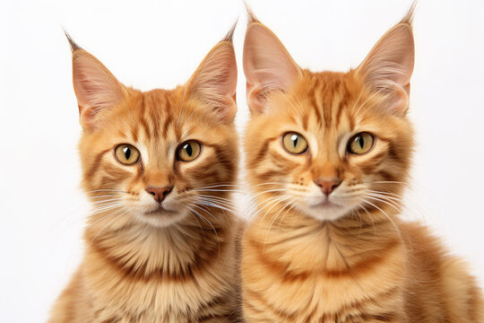 Generative AI technology. Two red cats.