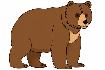 Obraz premium bear animal on white background generated by artificial intelligence