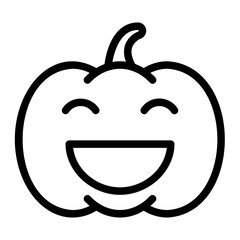 grinning line icon