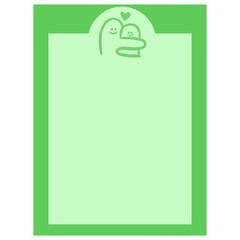 green paper clip note blank minimal