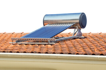 solar heater on the roof of a house