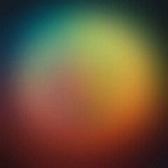 Obraz premium Orange yellow green ombre blurred empty background with dark round vignette. Diffused light effect.