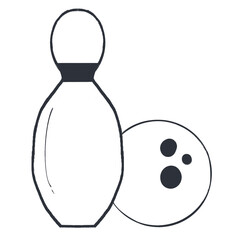 bowling ball and pin