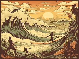 Vintage Summer Surf Poster