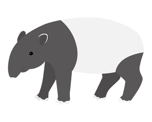 マレーバクのイラスト