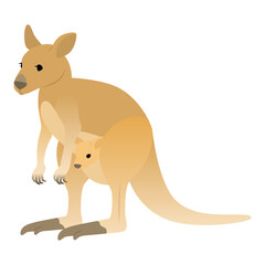 カンガルーのイラスト © kisasage