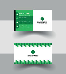 Professional corporate green,darkgreen and white color luxury minimalist greenbusiness card.Horizontal business card with front and back vector illustration.Design for versetile use.Newest design.