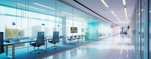 corridor of a modern office building, legal AI
