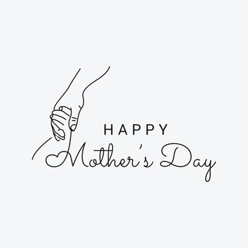 Vector happy father's day design hands holding with badge typography