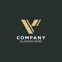 Letter V Simple Monogram Logo