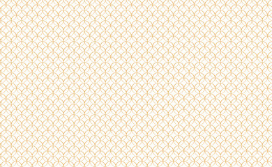 黄色いラフな線の七宝模様のパターン素材