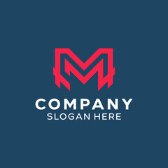 Letter M Simple Monogram Logo