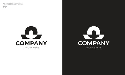 Abstract logo design, unique logo, black and white logo, premium modern elegant luxury logo, abstract logo vector