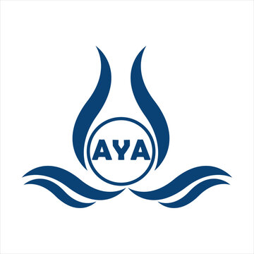 AYA letter logo design with white background in illustrator, AYA Monogram logo design for entrepreneur and business.	
