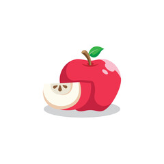 Obraz premium Simple apple icon vector logo.