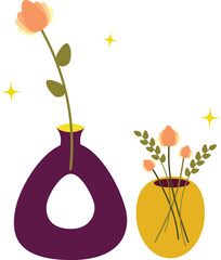 illustration of a flower in vase