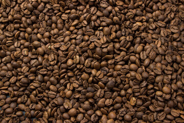 Coffee beans full screen as background