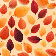 Autumn Colors and Textures, Warm and Vibrant Image for Websites and Printing, Seamless tileable pattern.. Generative AI.