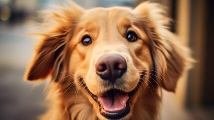 portrait of an adorable labrador retriever dog looking at you Generative AI, AI Generated