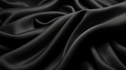 Fototapeta premium dark satin silk fabric background Generative AI, AI Generated