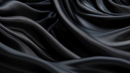 Obraz premium dark satin silk fabric background Generative AI, AI Generated