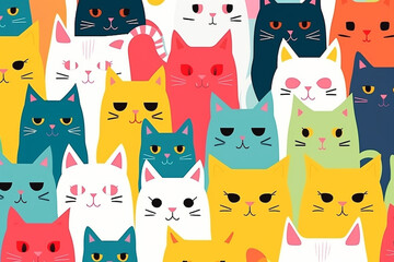 pattern with cats