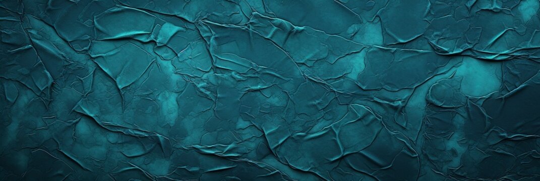 A visually captivating photo featuring an abstract dark aquamarine turquoise concrete stone paper texture background banner