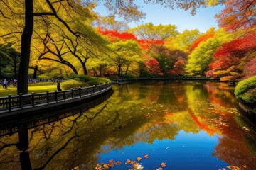 Capture the essence of fall Central Park in New York City, come alive with vibrant hues.