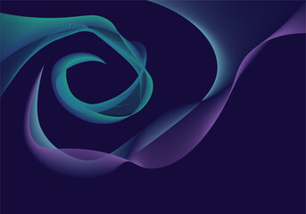 blue and green shiny waves