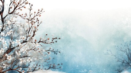Texture design with winter flower and copy space 