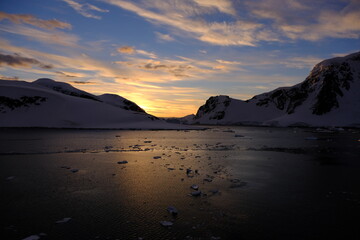 sunset in the mountains