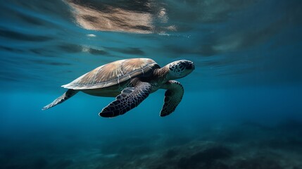 Obraz premium green sea turtle