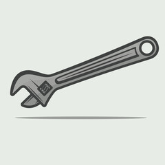 wrench isolated on white