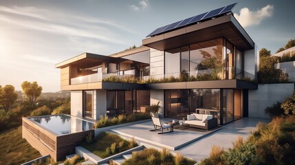 Obraz premium Green energy House