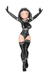 pin up astronaut cartoon is free