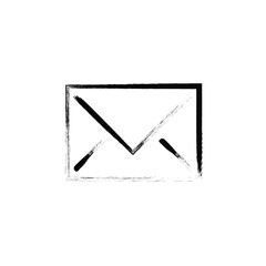 envelope icon on white background, vector symbol