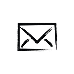 envelope icon on white background, vector symbol
