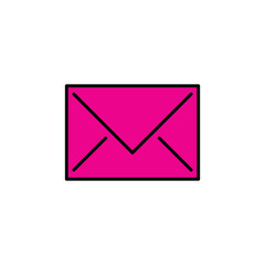 envelope icon on white background, vector symbol