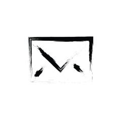 envelope icon on white background, vector symbol