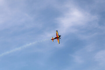 airshow with acrobatic airplanes in romania hawks of romania 