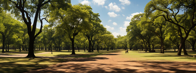 some trees in the park, in the style of transavanguardia, documentary travel photography.