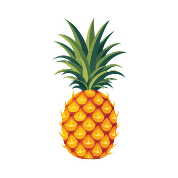Yellow Pineapple Clipart Illustration image 