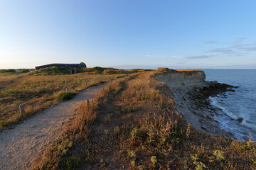 Coastal path of the  Pointe du Chay cliffs in Charente-Maritime coast
