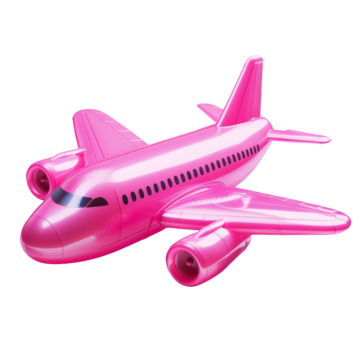Pink Inflatable plane icon isolated png. Ai generated airplane toy illustration Stock Illustration Adobe Stock