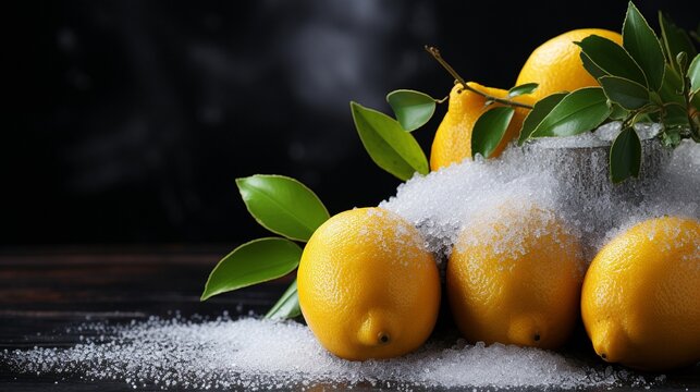 a dark stone background with citric acid on it.