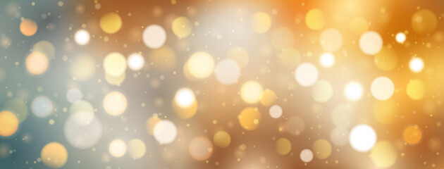 Abstract background with bokeh effect in golden colors